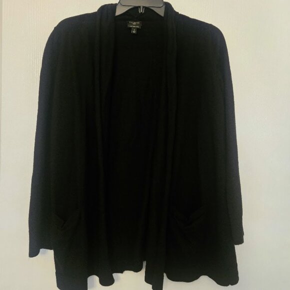 Talbots Sweaters - Talbots black merino wool open cardigan Size X